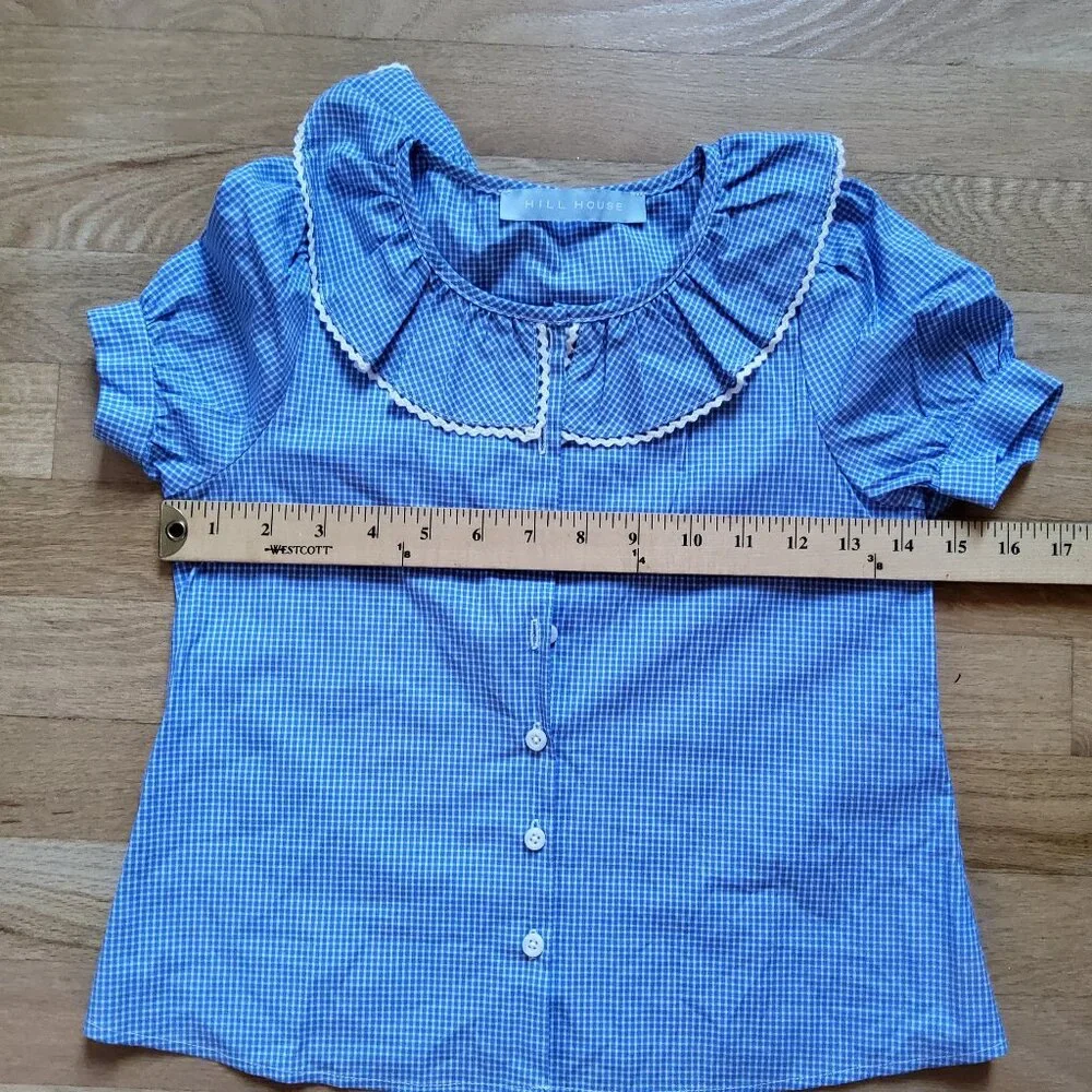 NWOT Hill House Girl Short Sleeve Button Down Top Blouse Size 5/6Y